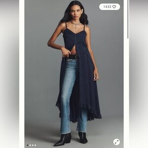 NWT Pilcro Button Front Semi-Sheer Top